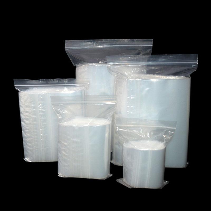 100pcs PE Long Strip Sealing Bag Transparent Thickening 0.16mm Self Sealing Bag Candy Storage Remote Control Packaging Bag