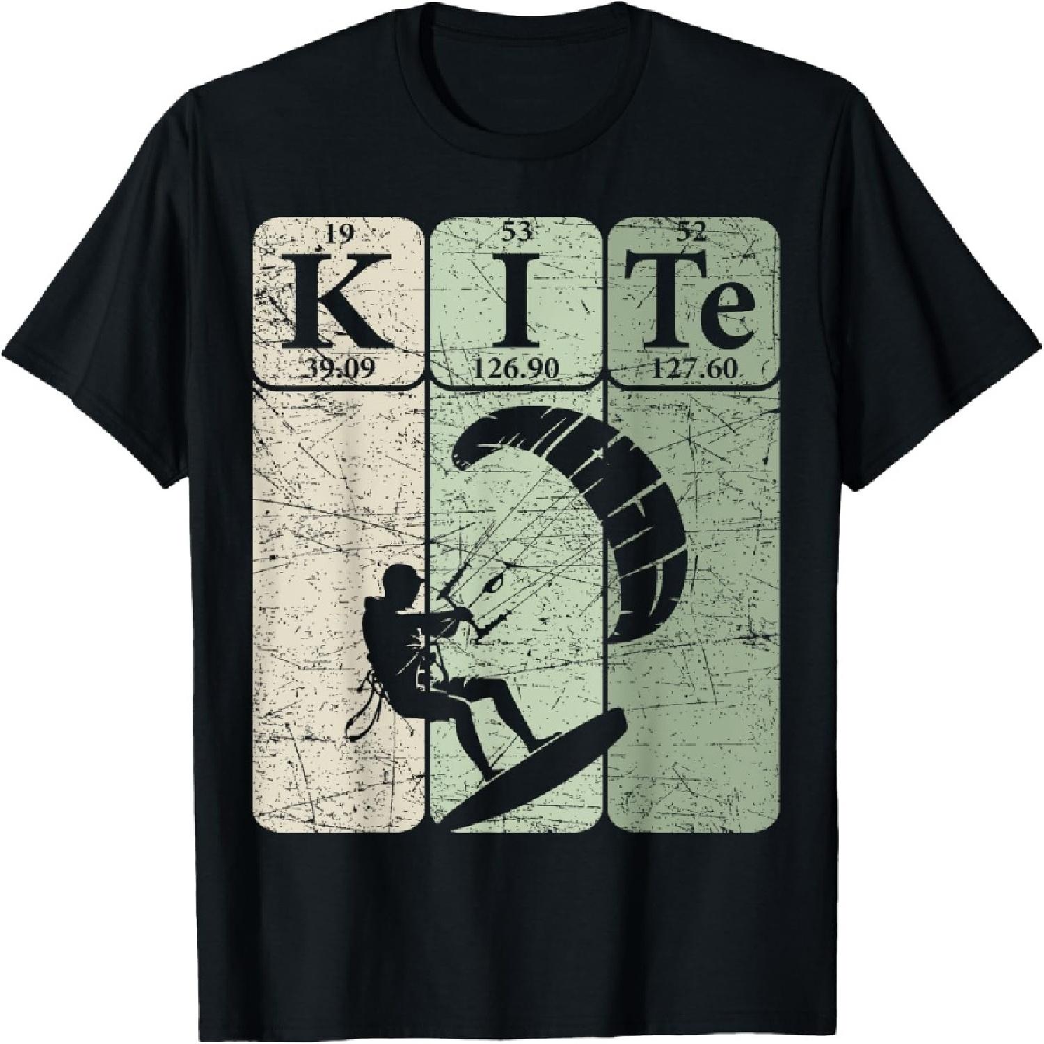 

Kitesurfing Periodic Table Elements Kiteboarding Retro T-Shirt(16) XXXXXL різнокольоровий