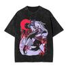 Helluva Boss Loona Grappige Grafische Print Retro Gewassen T-shirt Mannen Vrouwen Los Casual Oversized Tee Streetwear Mode Katoenen Top