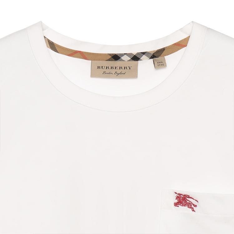 Burberry T-Shirts Men's White Crew Neck Moderate 80268541