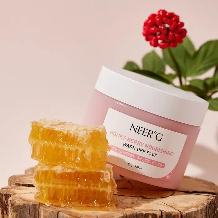 [Free Cleansing Sponge] NEERG Honey Berry Nourishing Wash-Off Pack 110g