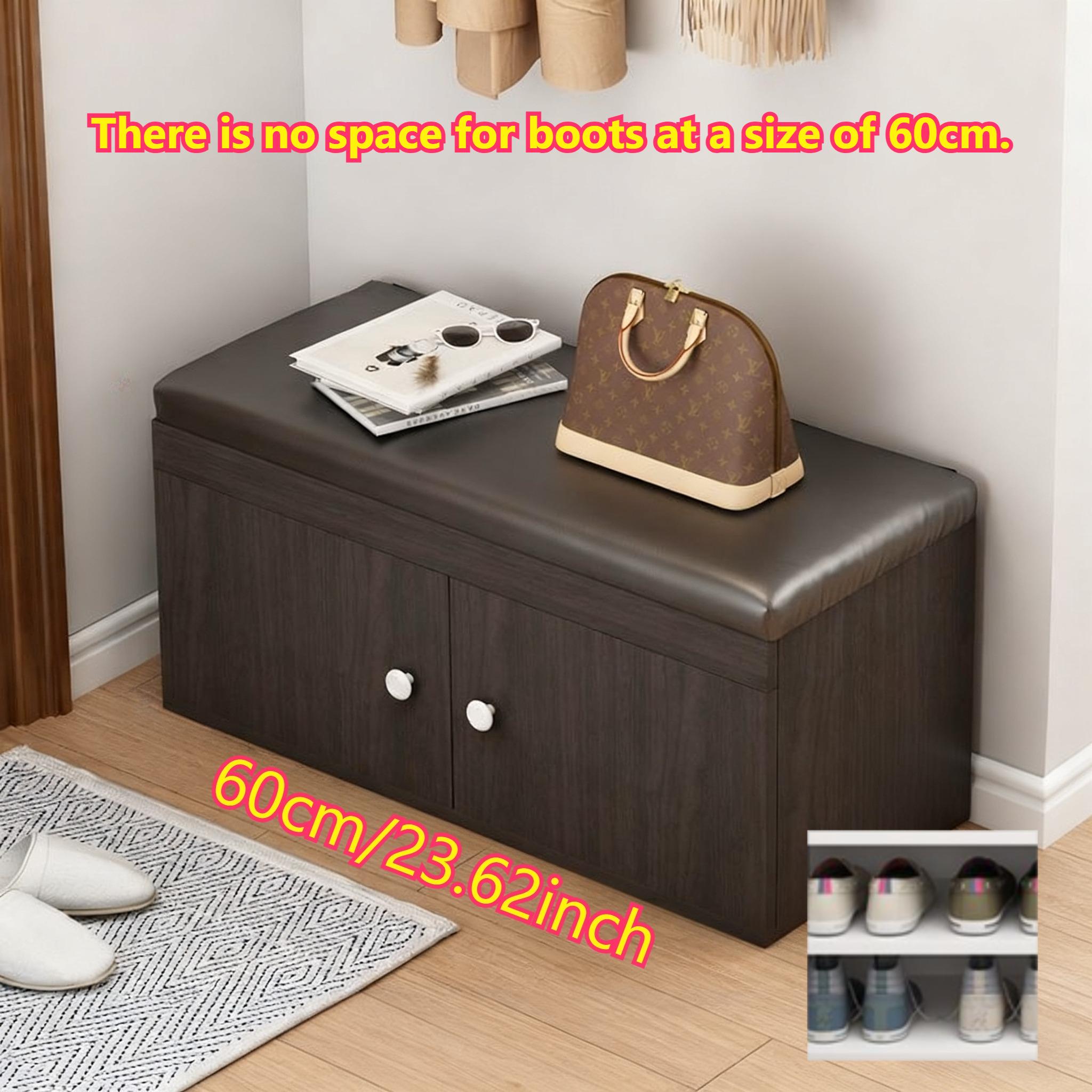 Скамья для переобувания с PU-кожей, многослойное хранение обуви, шкаф для обуви, стойка для хранения обуви, прихожая дома, длинная скамья