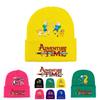 Adventure Time Cartoon Print Acrylic Knit Hat Winter Warm Unisex Beanie For Adults Teens