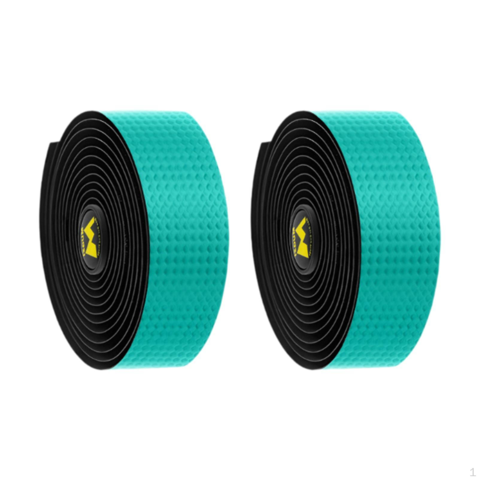MUQZI 2 Pack Bicycle Handlebar Grip Tapes for Road and Mountain Bikes Black Blue