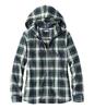 LL Bean Dress Gordon Scotch Plaid Flannel Shirt with Zip Japan Size 1000010899 Women's Hoodie, Fit, M, Blue,