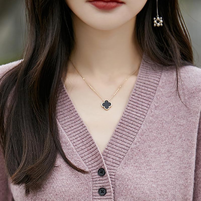 [EASTEMPO] cardigan ladies spring office Relaxing knit Plain color casual business Fashionable large size (JP, alphabet, XL, black)