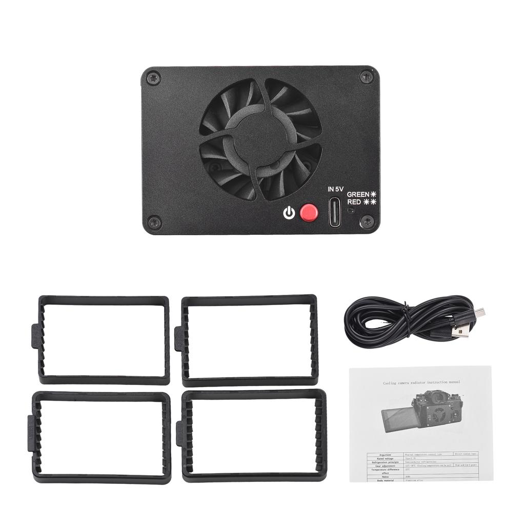 Andoer FS-04B Ventilator de răcire pentru cameră Sistem de răcire extern cu 2 viteze ale ventilatorului 4 buc Adaptor de montare