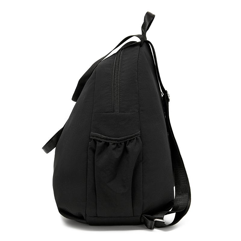 Women's Backpack Round Bag Large Capacity Travel Bag Solid Color Student Schoolbag