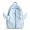 Nylon Angel Wing Backpack Pure Color Waterproof Fabric School Bag Large Capacity Lightweight Travel Backpack for Adults Student