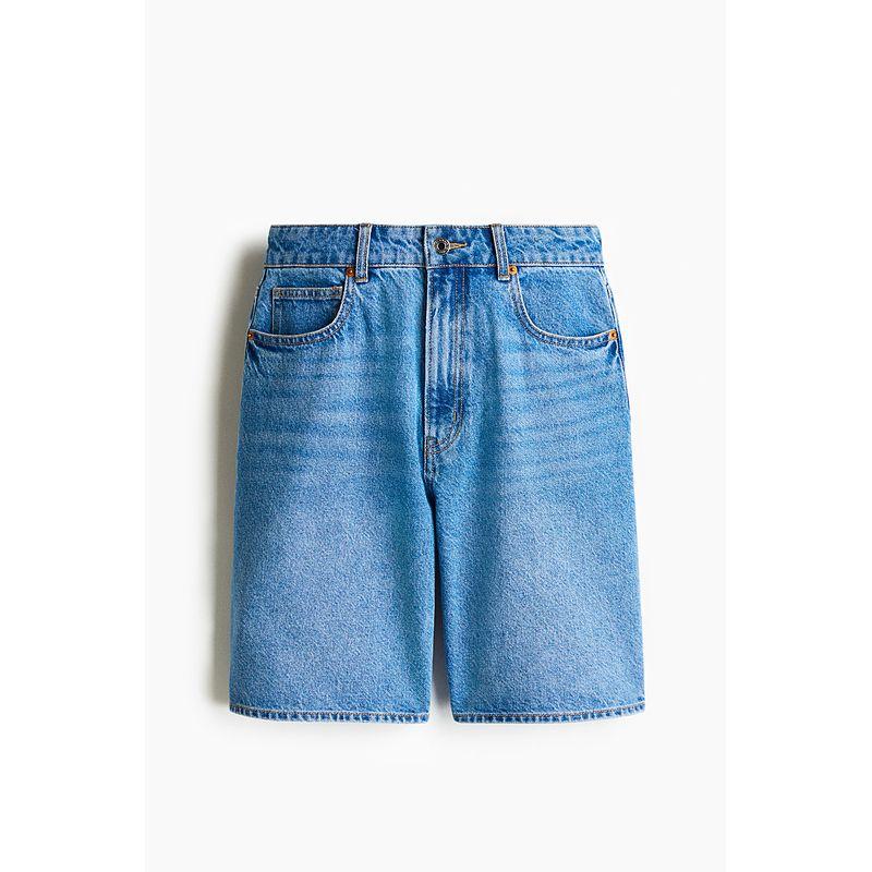 

HM Women s Jeans Summer 2025 New Arrival Bermuda American Style Fifth Jeans Shorts 1273974 Denim Blue 150/60(32)