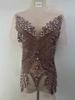 Halloween 3D Glass Corset Dress with Stretch Feature Halloween Sequined Corset with Rhinestone Motif Applique Sew-On Garment
