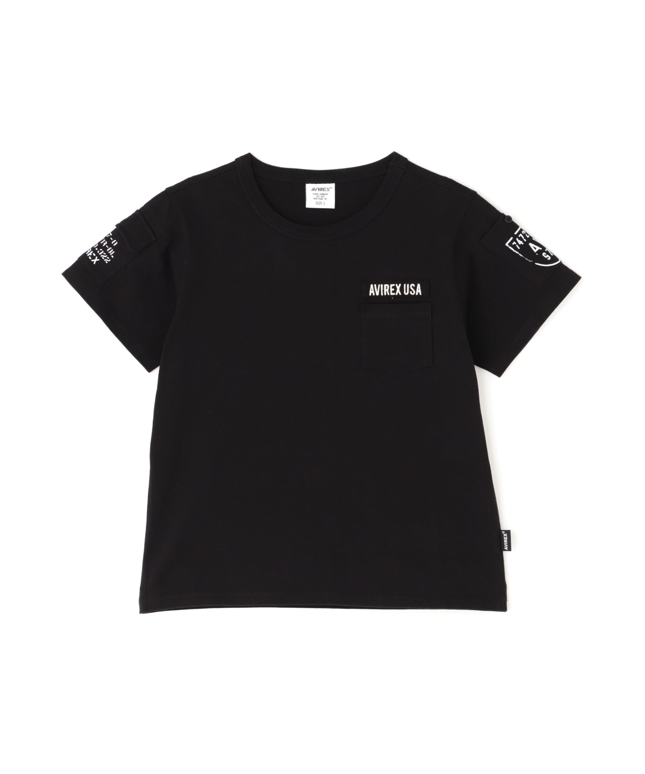 

AVIREX KID S S/S FATIGUE T-SHIRT M 010 black 783-2934953