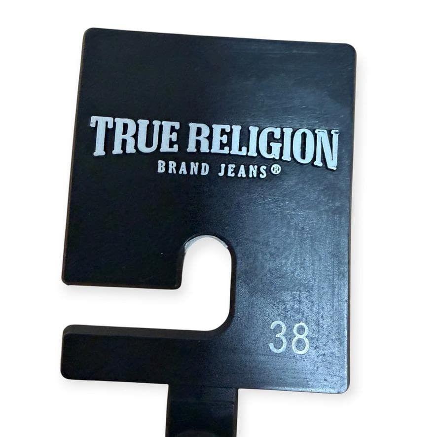 Used 38 Gold Buckle True Religion Belt Buddha Logo budda