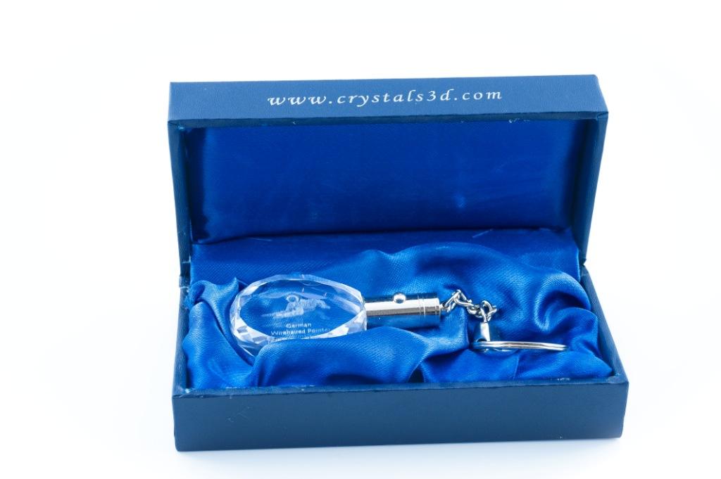 German Wirehaired Pointer - Pendant with a Photo of a Dog, Crystal Key Ring In a Gift Box, a Unique Gift by Art-Dog