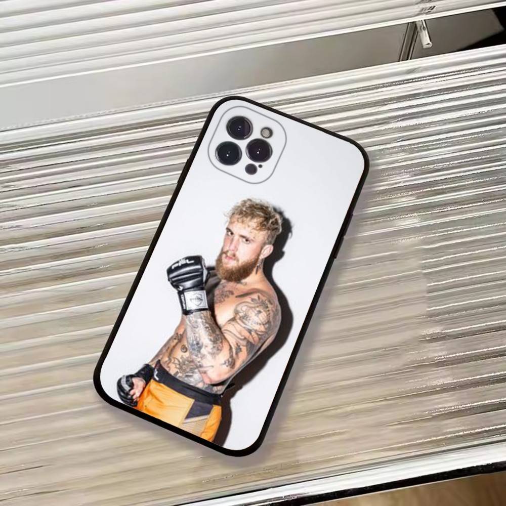 Boxing Star J-Jake Paul Phone Case For iPhone 17,16,15,14,13,12,11 Plus,Pro Max,XS,Soft Black Cover