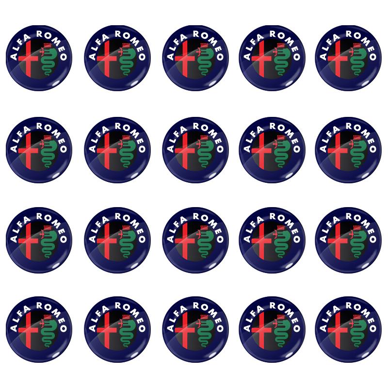14mm Car Remote Key Fob Emblem Badge Radio Button Sticker For Alfa Romeo 147 159 156 Giulietta Giulia Mito Spider Alpha Nheadrest