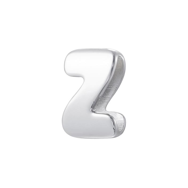 1Pcs Silvery Large/Small Polished Bead Letter Charm Pendant Suitable for Handmade Jewellery Accessories 1 Piece: VZ518