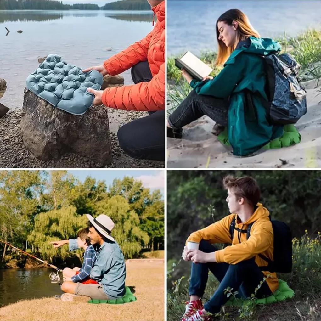 Inflatable Seat Cushion Lightweight Travel Hiking Outdoor Water Air Sitting Pad Anti Bedsore Office Chair Pad Camping Mattress