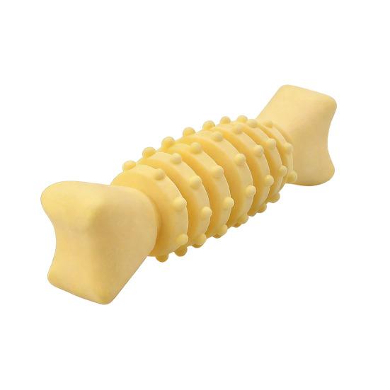 Pet Chew Toy Fish Bone Shape Food Grade TPR Spiral Texture Dog Boredom Buster Toy Food Grade Tear-resistant Dog Toy