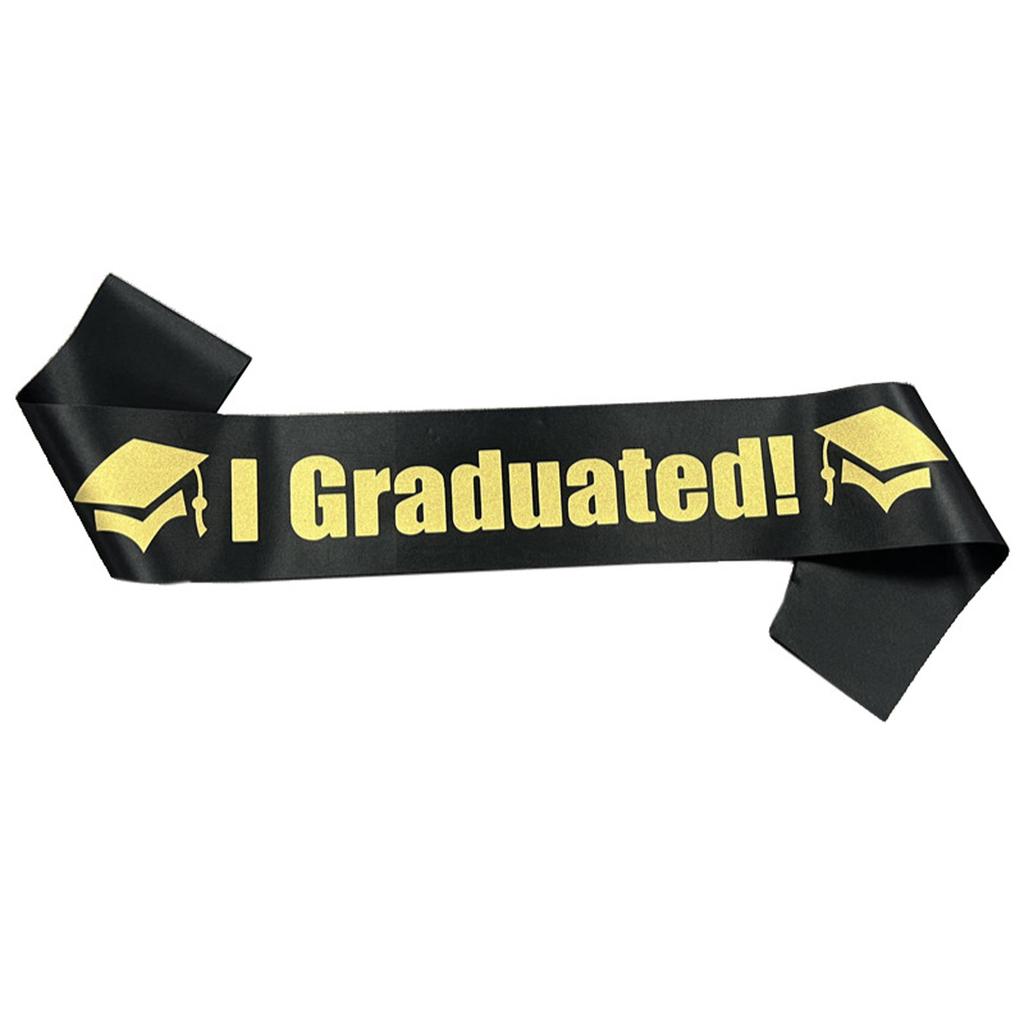 2026 European and American Fashion Graduation Strap IGRADUATED Etiquette Strap Ribbon Graduation Party Clothing Shoulder Strap Dress Up