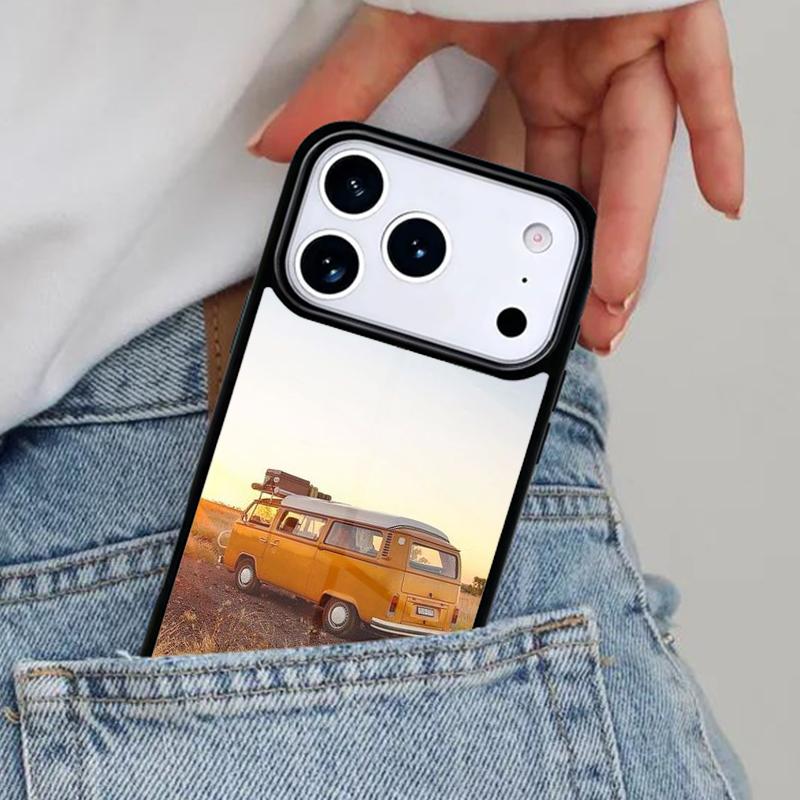 Combi Van Surf Soft Phone Case for iPhone 16e 15 14 13 12 17 Pro Max Plus Air 17pro Cover Coque