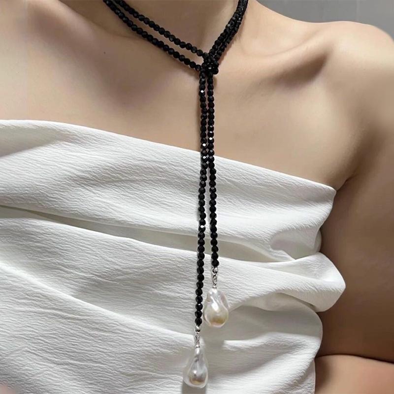 Long Multi Layered Pearl Necklace For Women Temperament Collar Chain Sweater Chain Necklaces Luxury Jewelry Accessories