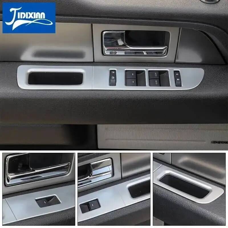 JIDIXIAN Car Interior Window Lift Switch Button Decoration Panel Cover fit for Ford F150 2009 2010 2011 2012 2013 2014