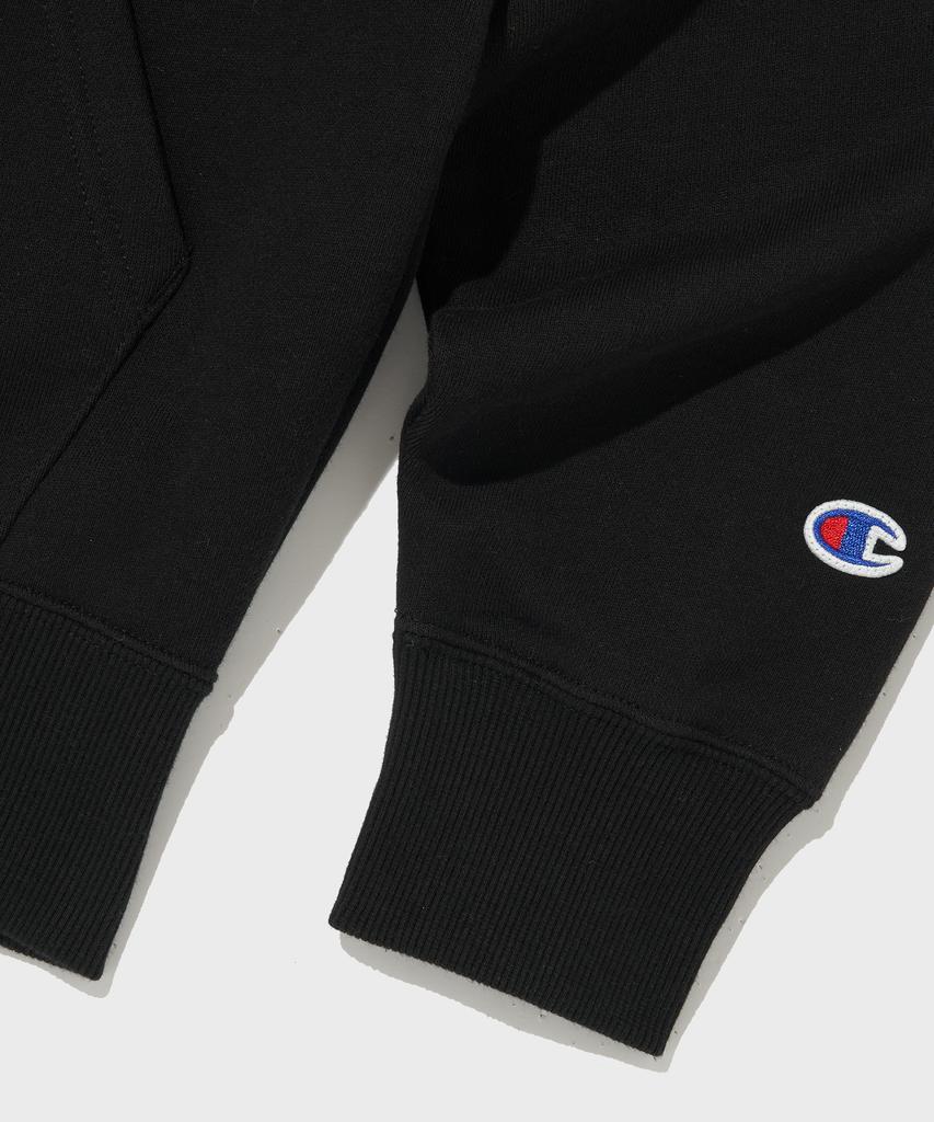 Champion C-Logo Zip-Up Hoodie Black