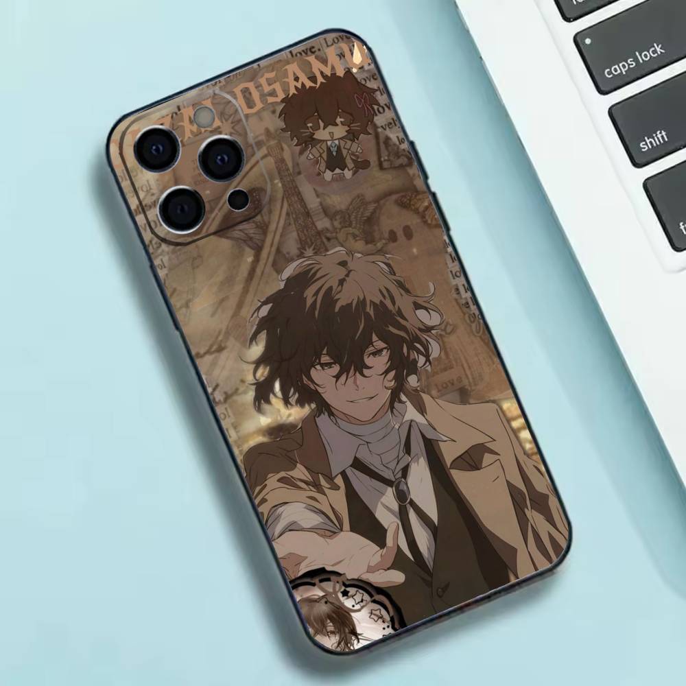 Anime Bungo Stray Dogs D-Dazai Osamu Phone Case For iPhone 17,16,15,14,13,12,11 X XR Plus,Soft Silicone Black Cover