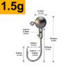 MrLurion 30pcs 1g 2g 3g 5g 10g 14g 18g 22g 25g 28g Fishing jigging head hook ,round head rigs fishhook for soft worm crank lures