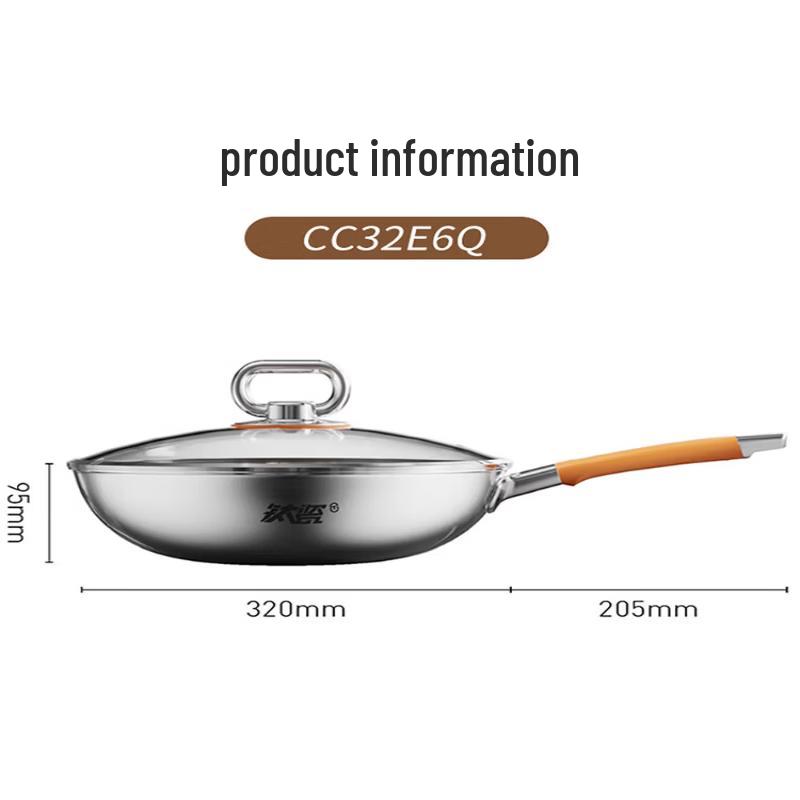 ASD Titanium Ceramic Steel Non-stick Wok