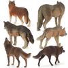 Wild Animal Landscape Pvc Wolf Pack Figurines With Static Display For Collectors And Decor