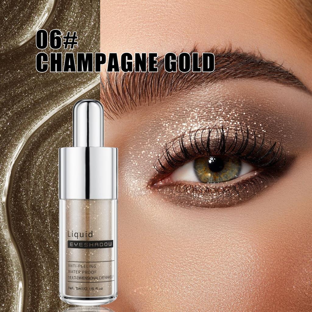 Lidschatten Flüssig Hochglänzend Mehrfarbig Perlglänzend Flüssige Farbe Lidschatten Bunter Flüssiger Lidschatten Flüssig Cross Border Make-up Großhandel