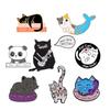 Cute Cat Panda Brooch For Girls Women Beautiful Rose Daisy Badge Fashion Backpack Enamel Pins Jewelry Valentine'S Day Gifts