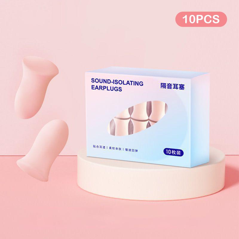 Waist Shaped Earplugs 4/10PCS Noise Reduction Sleep Anti Sound Insulation Music Protection Foam for Sleeping