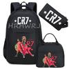 Sports CR7 Camouflage Backpacks With Lunch Bag Men&Women's Casual Canvas School Bags Simple Dual-Shoulder Bag Laptop Travel Bag