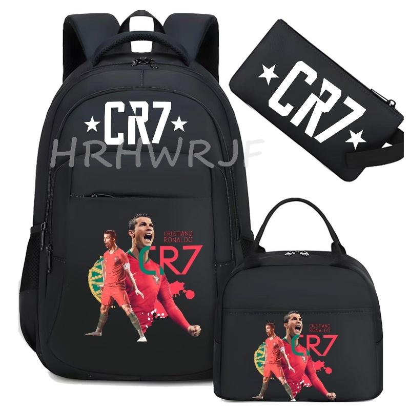 Sports CR7 Camouflage Backpacks With Lunch Bag Men&Women's Casual Canvas School Bags Simple Dual-Shoulder Bag Laptop Travel Bag