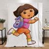 Dora the Explorer Cotton Blanket for Sofa Decoration Luxury Blankets King Size Bed Throw Home Interior Beach Towel Knitted Plaid