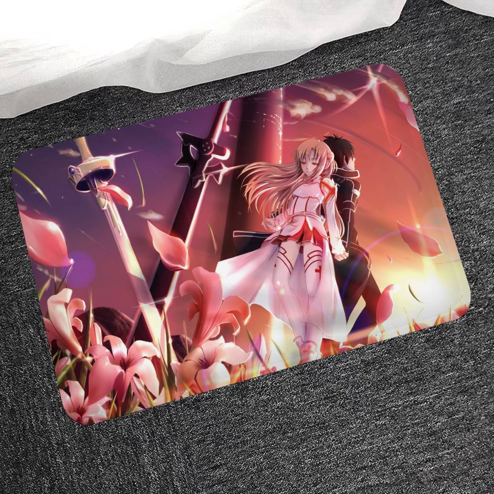 Adventure Anime Sword Art Online Bathroom Mat Kids Room Bedroom Decoration Balcony Anti-Slip Doormat Living Room Welcome Rug