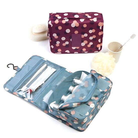 Travel Hanging Toiletry Bag Portable Cosmetic Organizer with Hook Waterproof Makeup Pouch for Women Girls Business Trips Vacation Use