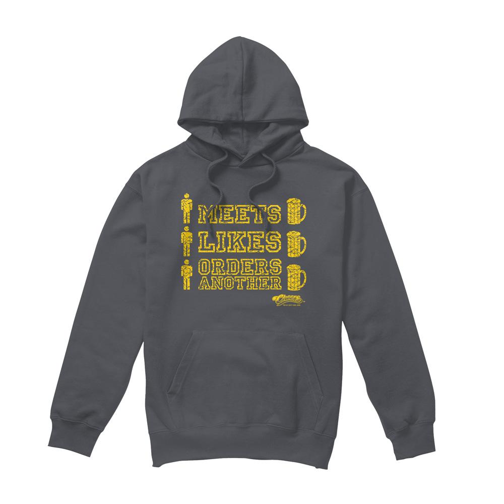 Cheers Mens Man Meets Beer Hoodie