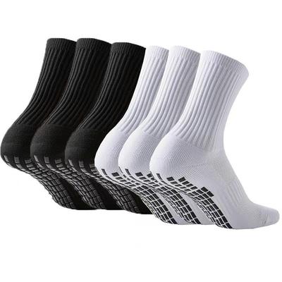 Jednobarevné protiskluzové fotbalové ponožky - Unisex, Tlumící nárazy, Střední lýtko, Prodyšné, Odolné sportovní ponožky s ručníkovou spodní částí pro přilnavost.