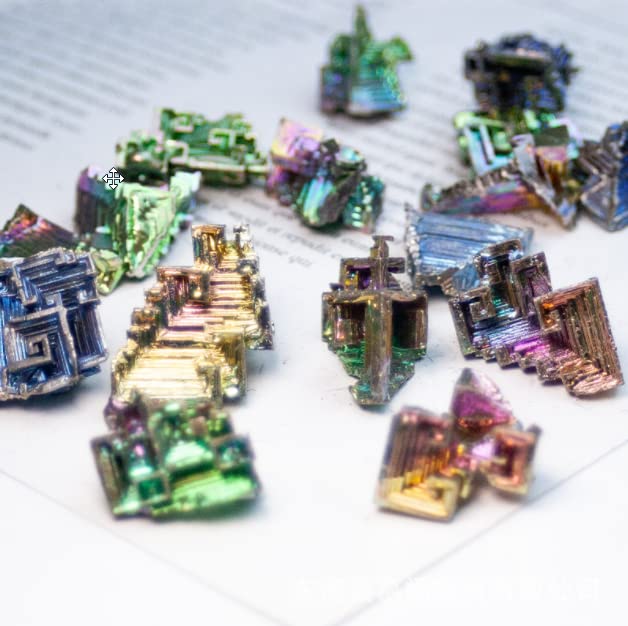 Sugarello Bismuth Metal Bismuth Mineral Bismuth Number Miniature Artificial Power Rock Specimen, Specimen, Crystal, Specimen, (Atomic 83) Crystal,