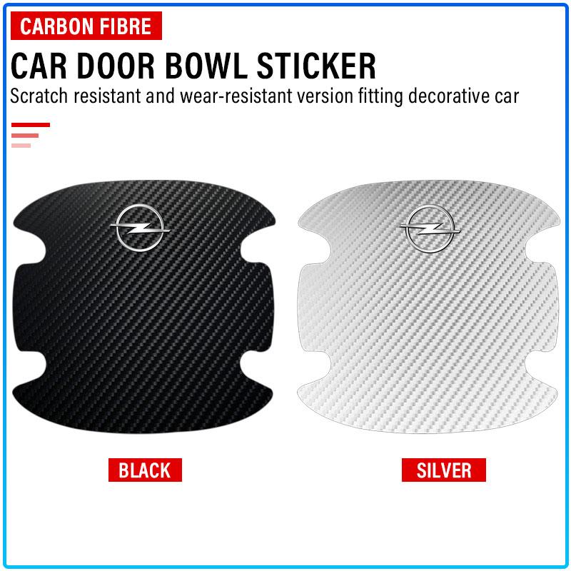 4PCS Carbon Fiber Car Door Handle Protection 3D Sticker Accessories For Opel Astra C G H Insignia J K Zafira B Corsa Vectra C Corsa C