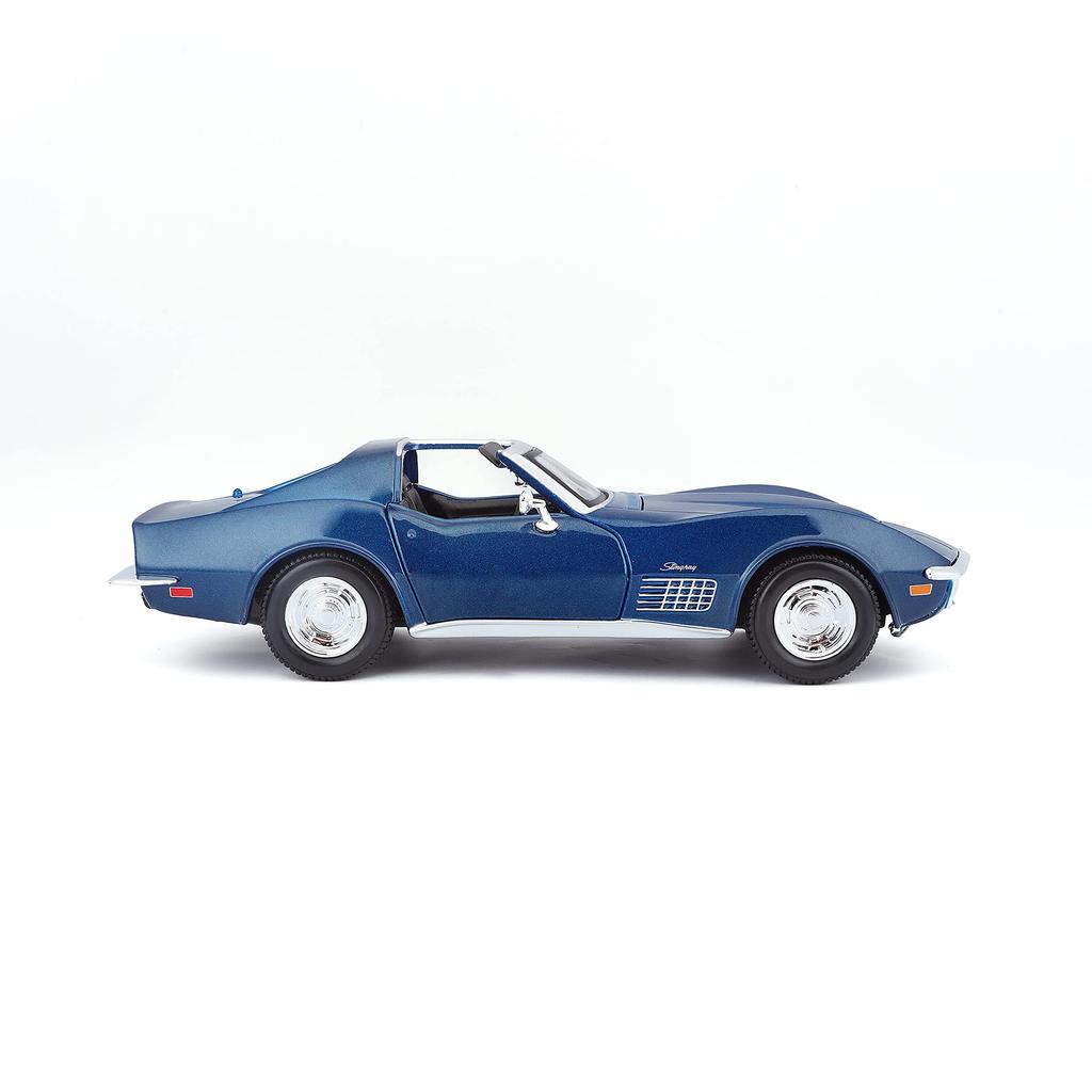 Maisto 1/24 Scale Diecast Model Car Chevrolet Corvette Stingray 1970 (Blue) [Parallel Import]