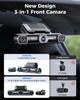 AZDOME 4 kamera Dash Cam 360 graders visning DVR med 128 GB EMMC, 4K foran bak innvendig med GPS WiFi, parkeringsmonitor