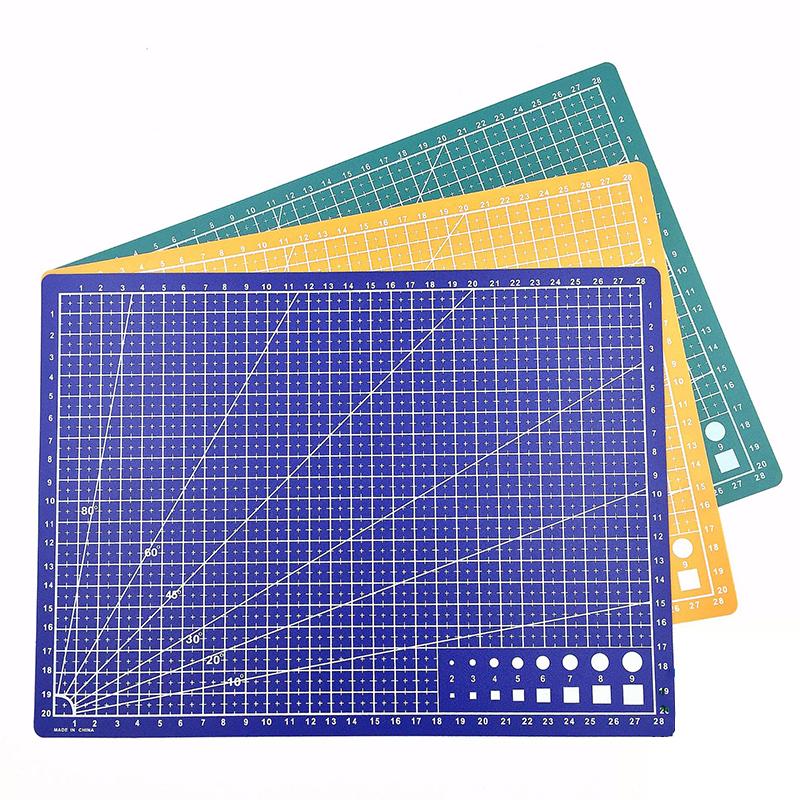 A3 A4 A5Pvc Cutting Mat Single Side Patchwork Cut Pad For Workbench Patchwork Sewing Manual Diy Knife Engraving Leather Cutting