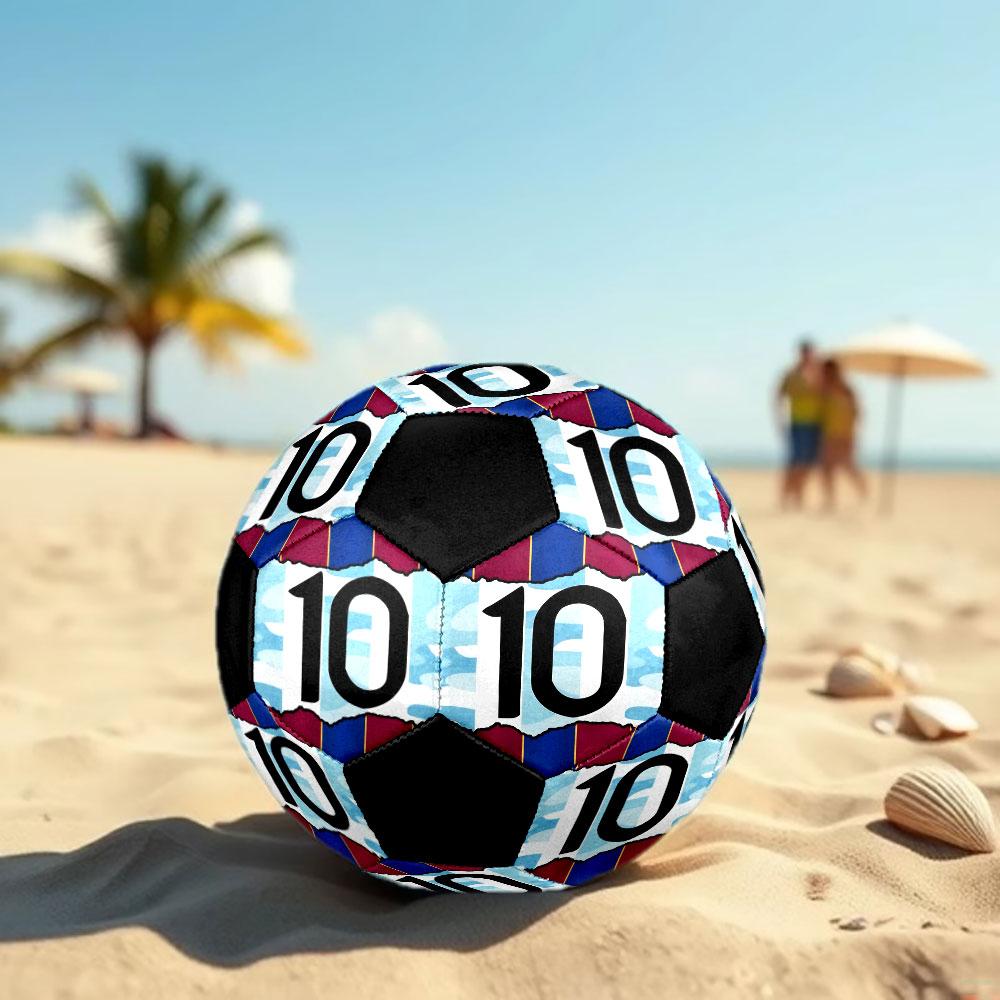 1pc Lionel Messi Soccer Ball Size 5 Indoor Soccer Ball Fashion Colorful Backyard Game - Great For Sports Fans Gift HE41