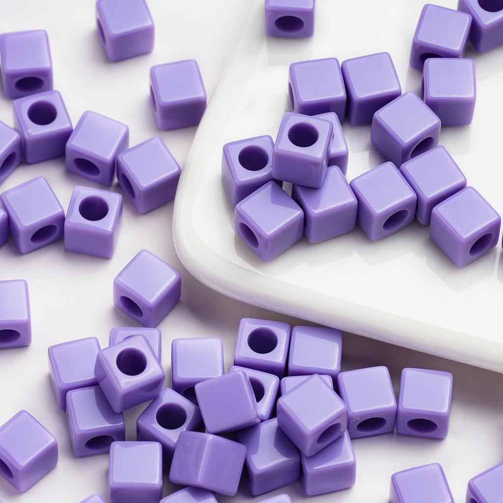 100pcs/lot 7mm Colorful Square Spacer Acrylic Beads For DIY Jewelry Making Beads Necklaces Bracelets Handicrafts Accessories