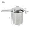 304 Stainless Steel Tea Drain with Lid Tea Strainer Collapsible Double Handle Tea Strainer with Lid Tea Brewer